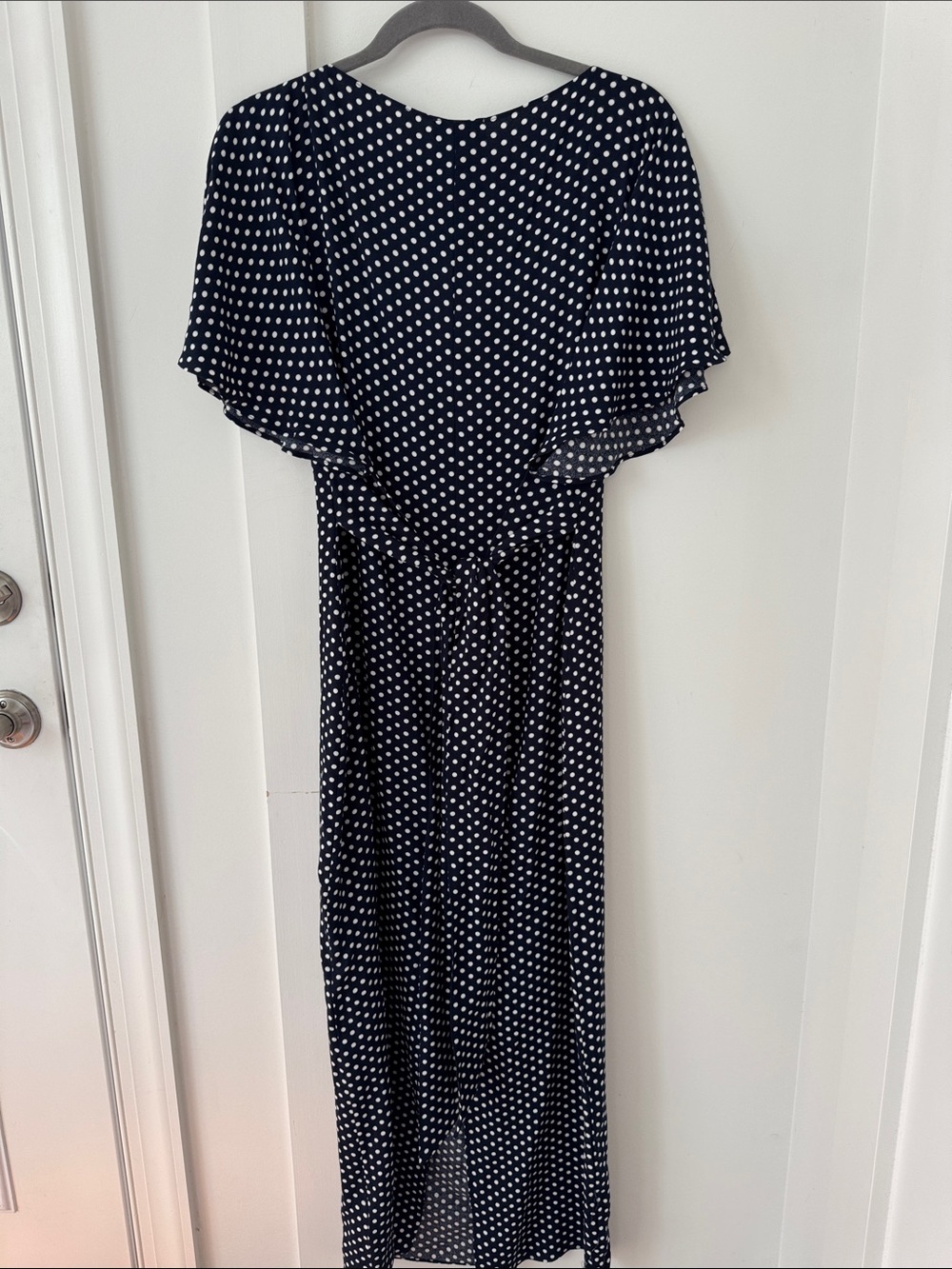 Reformation Navy and White Polka Dot Maxi Dress - Picture 6 of 11